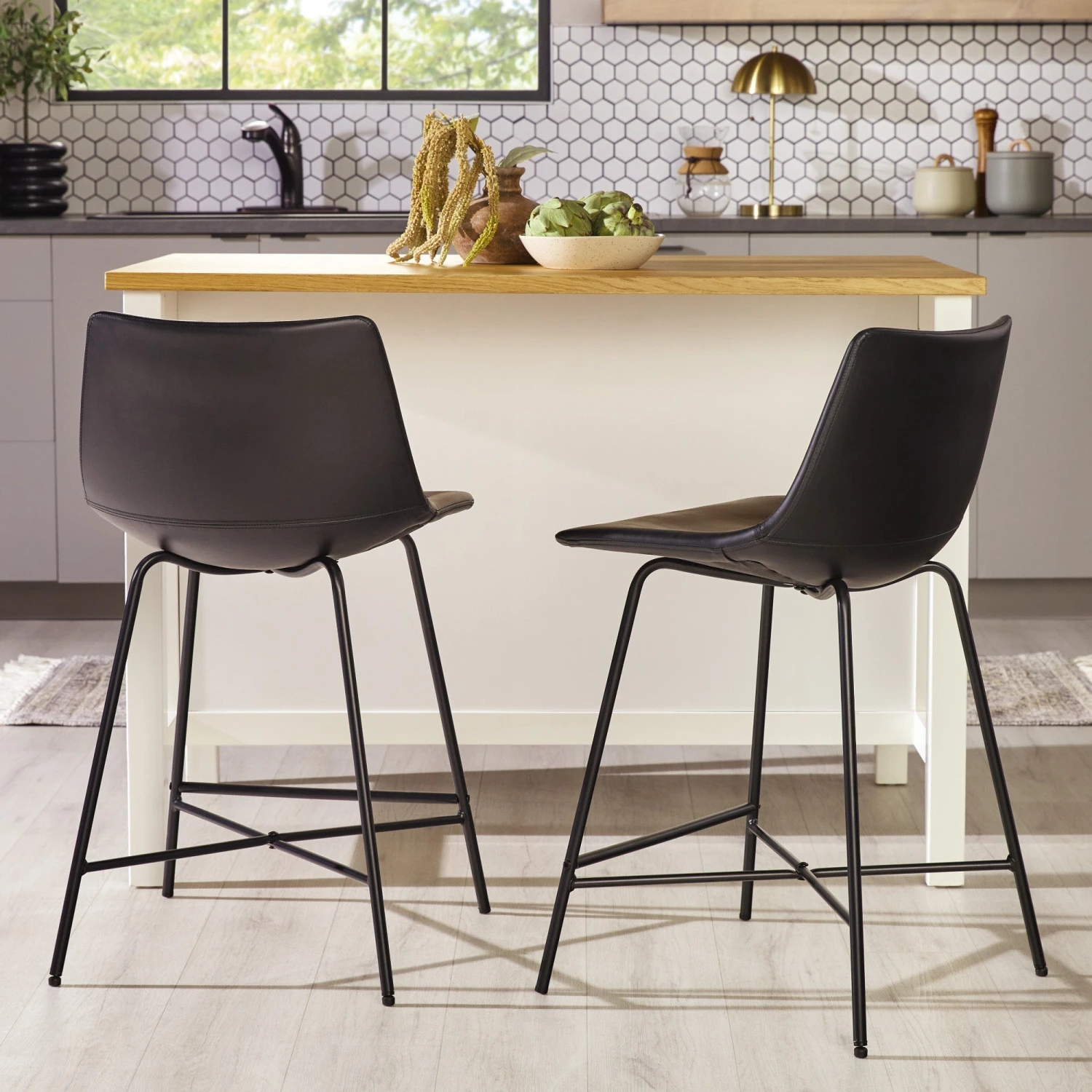 Walker Edison Xuma Modern Upholstered Seating Collection (Dining Chair Or Counter Stool), Set Of 2 19 Walker Edison Xuma Modern Upholstered Seating Collection (Dining Chair Or Counter Stool), Set Of 2 - Image 19