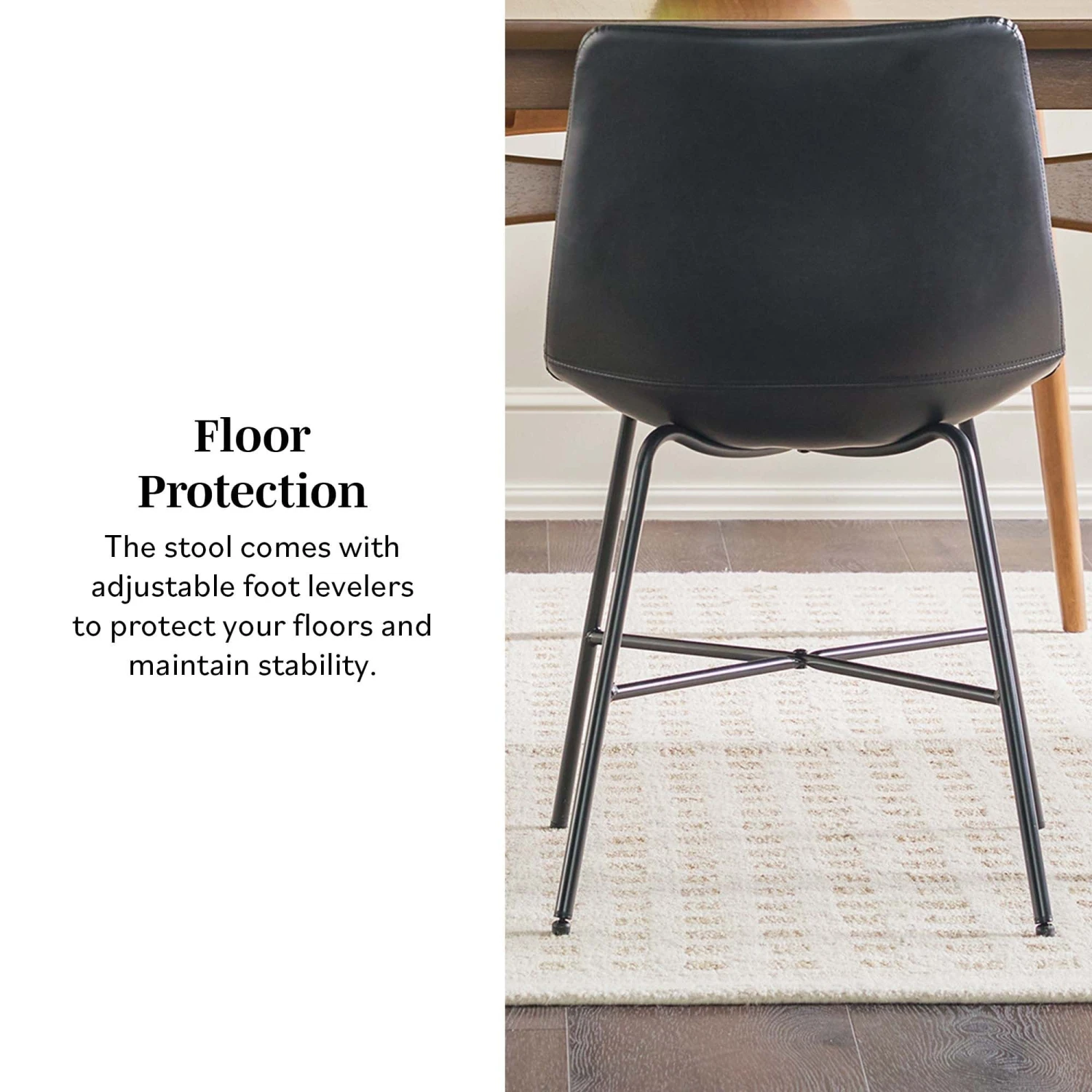 Walker Edison Xuma Modern Upholstered Seating Collection (Dining Chair Or Counter Stool), Set Of 2 3 Walker Edison Xuma Modern Upholstered Seating Collection (Dining Chair Or Counter Stool), Set Of 2 - Image 3