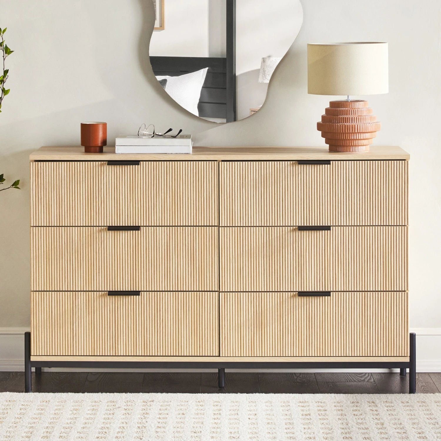Walker Edison Paris Modern Scandinavian Reeded Dresser 1 Walker Edison Paris Modern Scandinavian Reeded Dresser