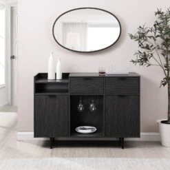 Walker Edison 48" Modern 2-Drawer And 2-Door Bar Cabinet