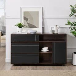 Walker Edison Beckett 52" Contemporary Storage Sideboard