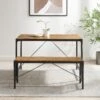 Walker Edison Angle Iron 44" Trestle Style Dining Bench